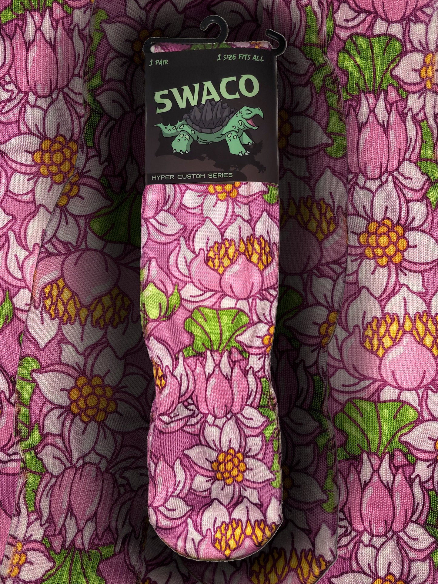 Lotus Flower Custom Sock
