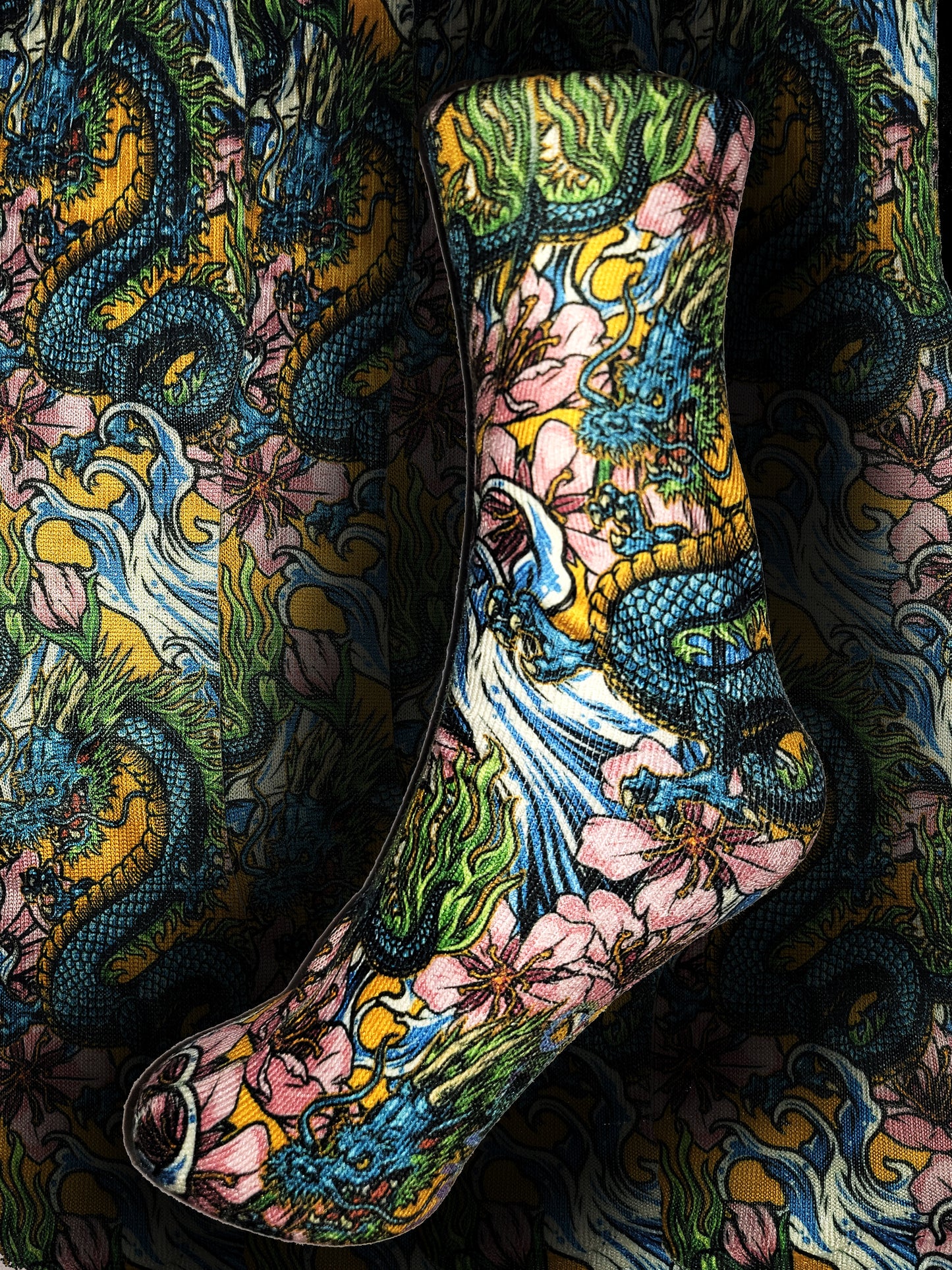 Azure Dragon Custom Sock
