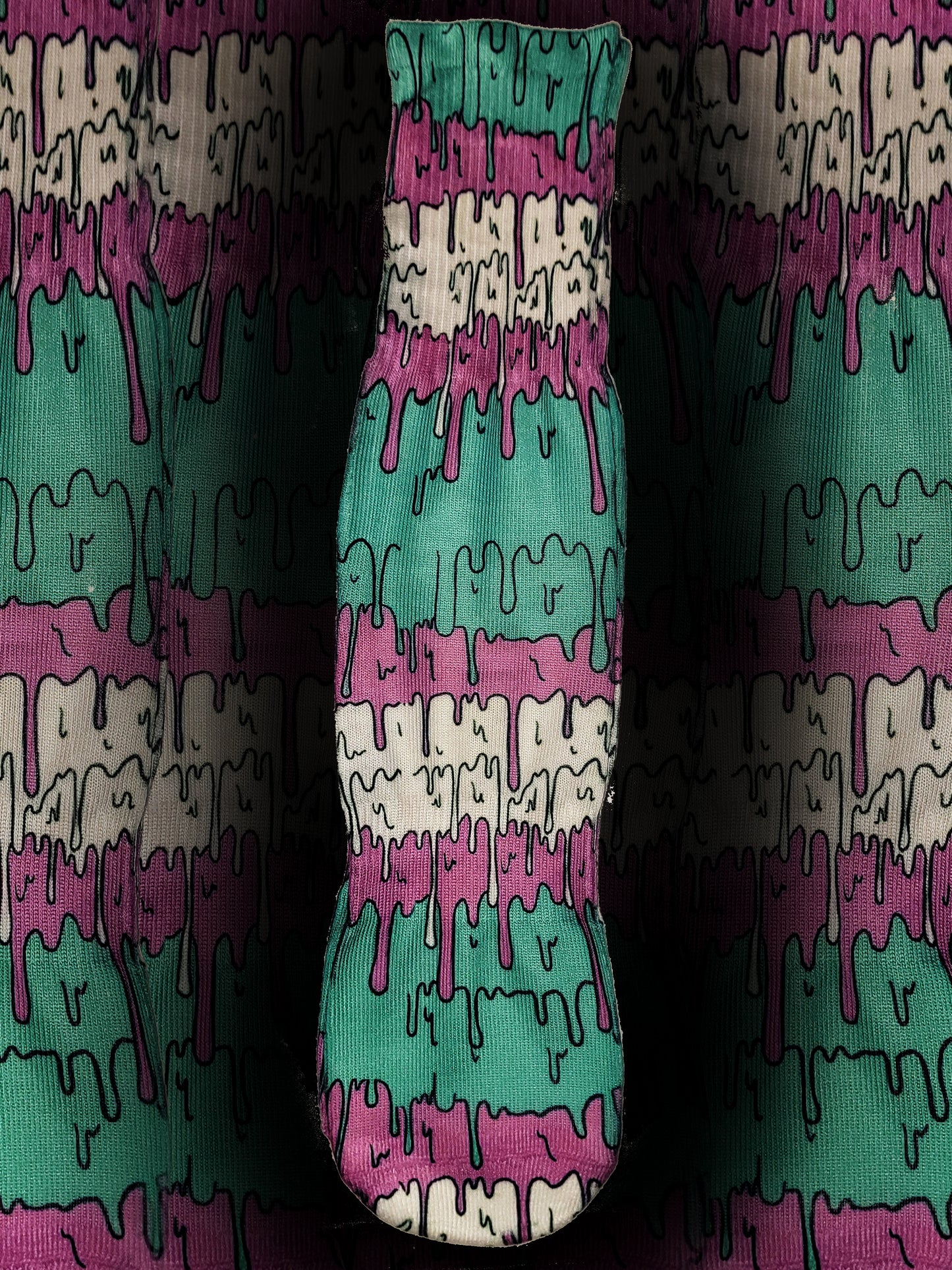 Melting Ice Cream Custom Sock