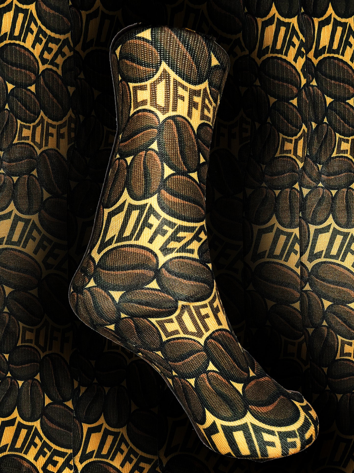 Coffee Beans Custom Sock